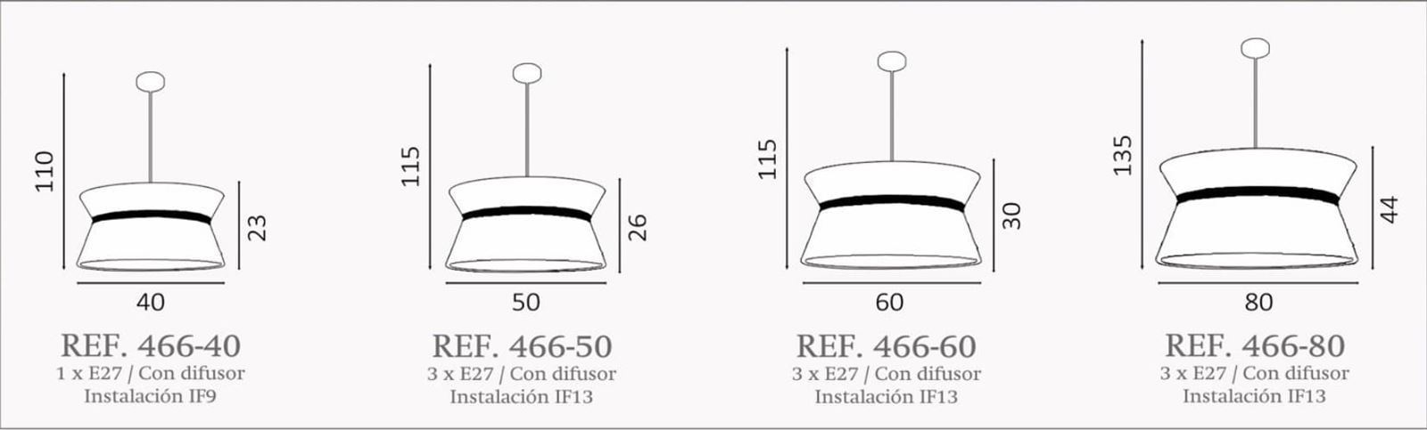 Colgante de techo moderno DRAC Personalizable - Imagen 3