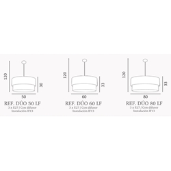 Colgante de techo moderno LEAF DÚO Personalizable - Imagen 2