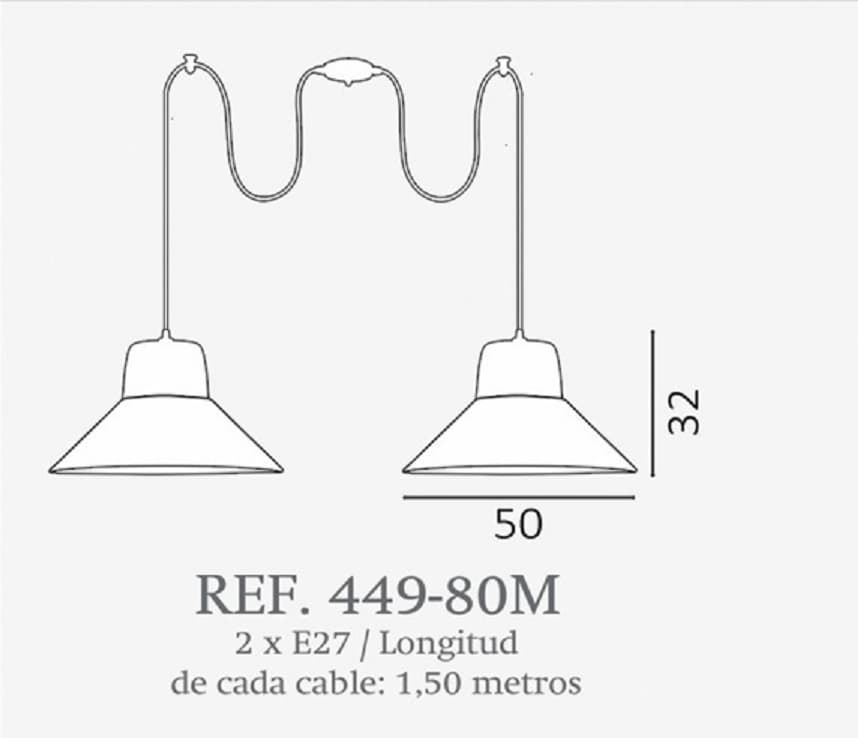 Colgante de techo moderno SILOS 80M COMBI 2 luces Personalizable - Imagen 2