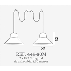 Colgante de techo moderno SILOS 80M COMBI 2 luces Personalizable - Imagen 2