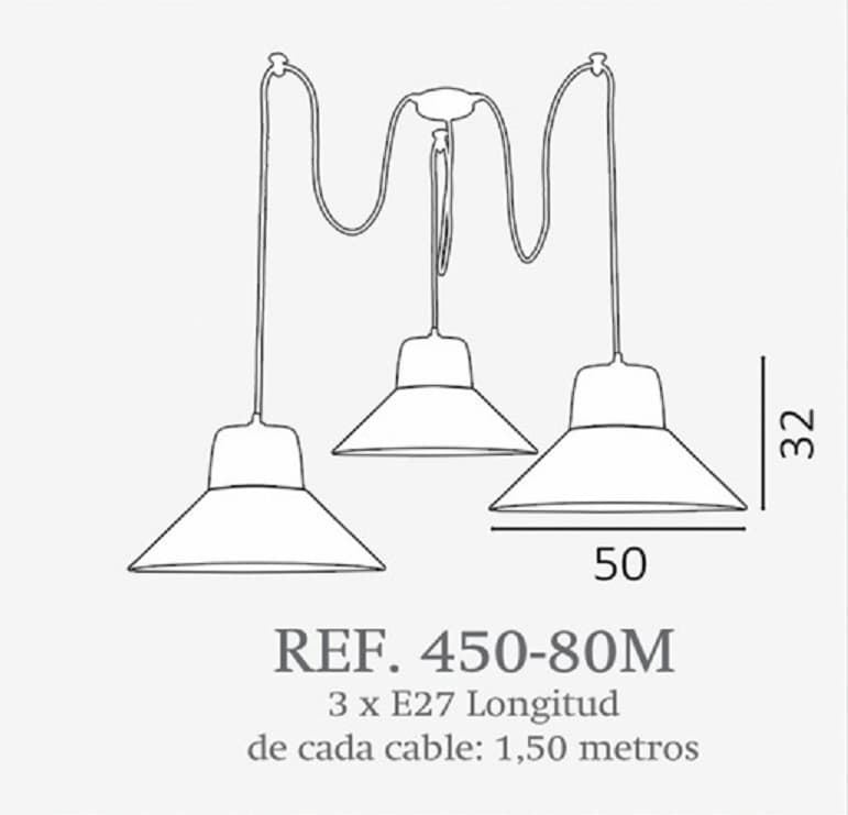 Colgante de techo moderno SILOS 80M COMBI 3 luces Personalizable - Imagen 2