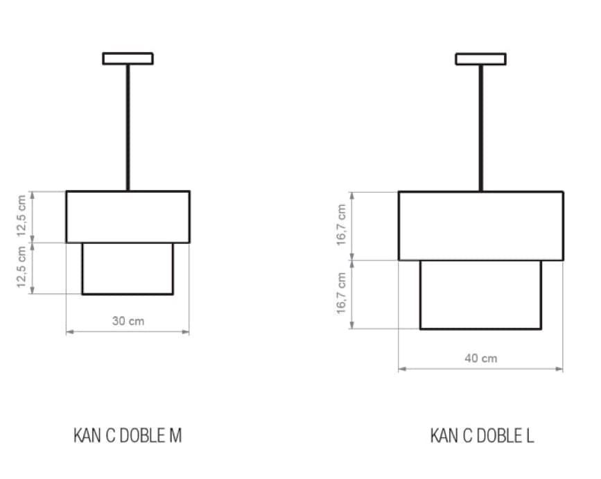 Colgante moderno KAN C Doble L - Imagen 3