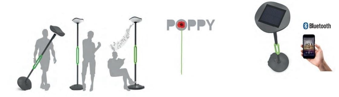 Farola Lutec exterior solar moderna POPPY Bluetooth - Imagen 6