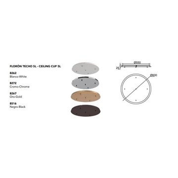 Florón  5 luces colgante ELSA - Imagen 1