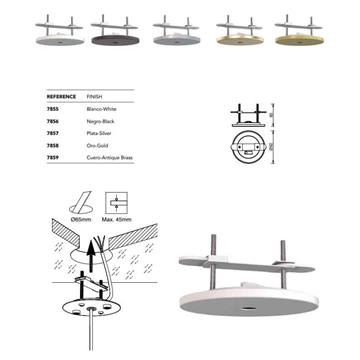 Florón de empotrar colgante ELSA - Imagen 1
