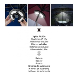 Foco c/ batería para sombrillas LACOS - Imagen 2