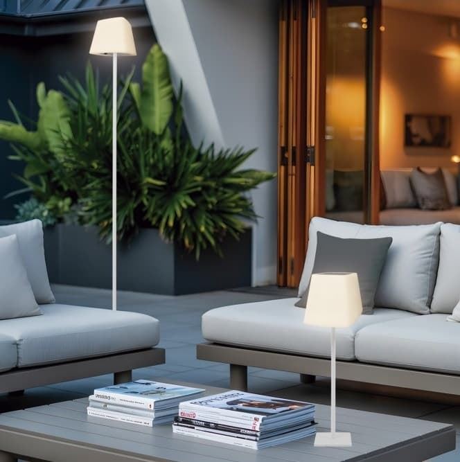 Lámpara de mesa exterior moderna Solar c/ batería Cube - Imagen 3