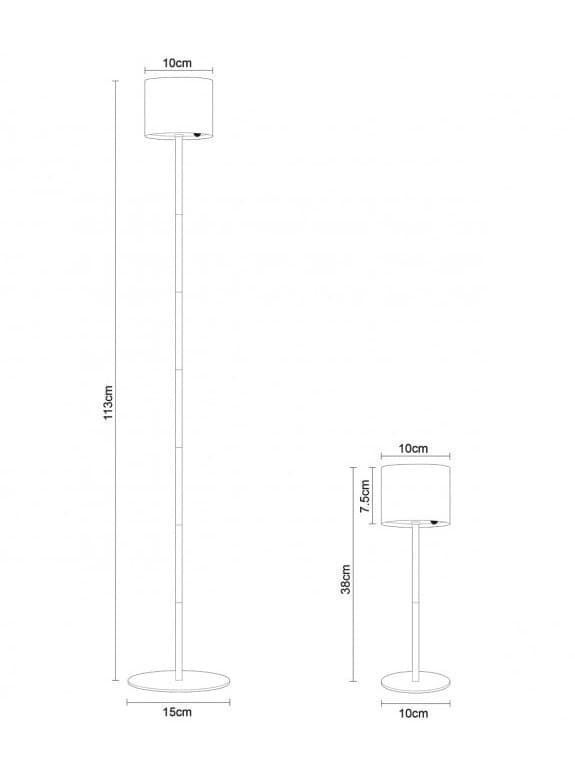 Lámpara de mesa exterior moderna Solar c/ batería ELISEO - Imagen 5