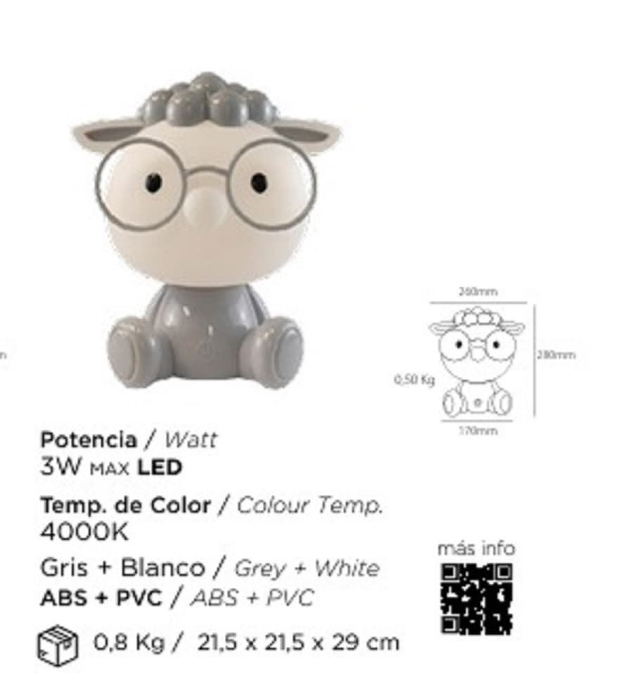 Lámpara de mesa infantil C/ batería SHEEP1 - Imagen 5