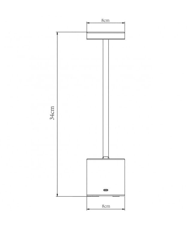 Lámpara de mesa moderna c/ batería Freya - Imagen 4
