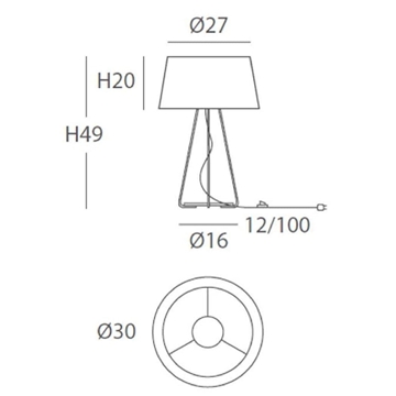 Lámpara de mesa moderna DRUM 01 - Imagen 2