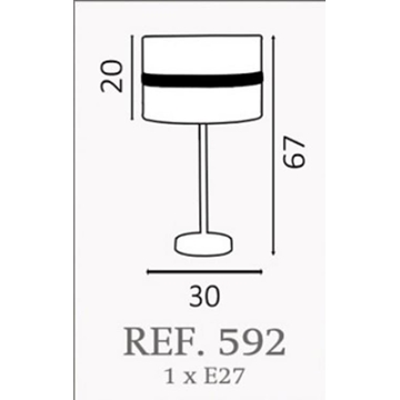 Lámpara de mesa moderna ZINC Personalizable - Imagen 2