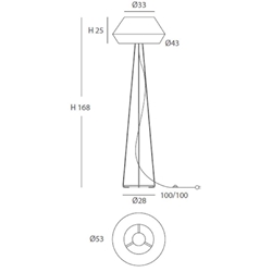 Lámpara de pie moderna BANYO 02 - Imagen 2