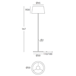 Lámpara de pie moderna DRUM 04 - Imagen 2