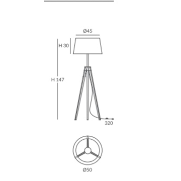 Lámpara de pie moderna DRUM 06 - Imagen 2