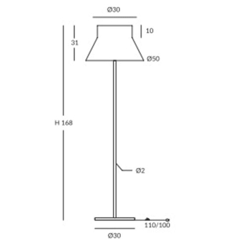 Lámpara de pie moderna KORA 72 - Imagen 2