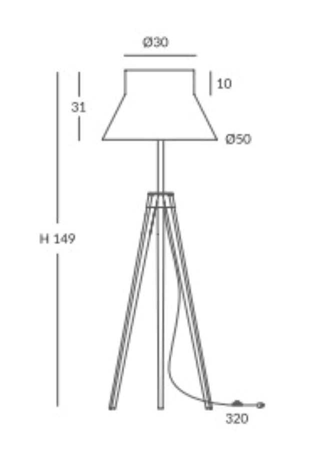 Lámpara de pie moderna KORA 76 - Imagen 2