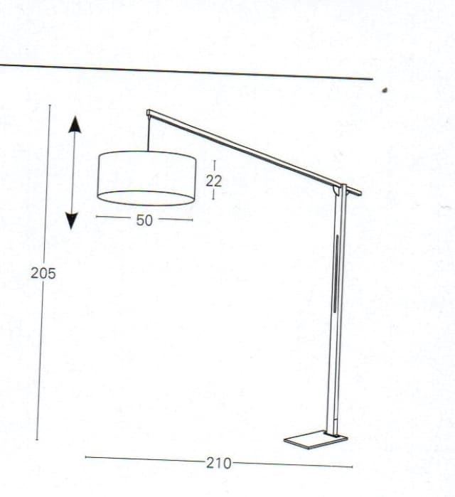 lámpara de pie moderna MASTIL BL - Imagen 2