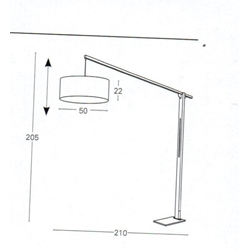 lámpara de pie moderna MASTIL BL - Imagen 2