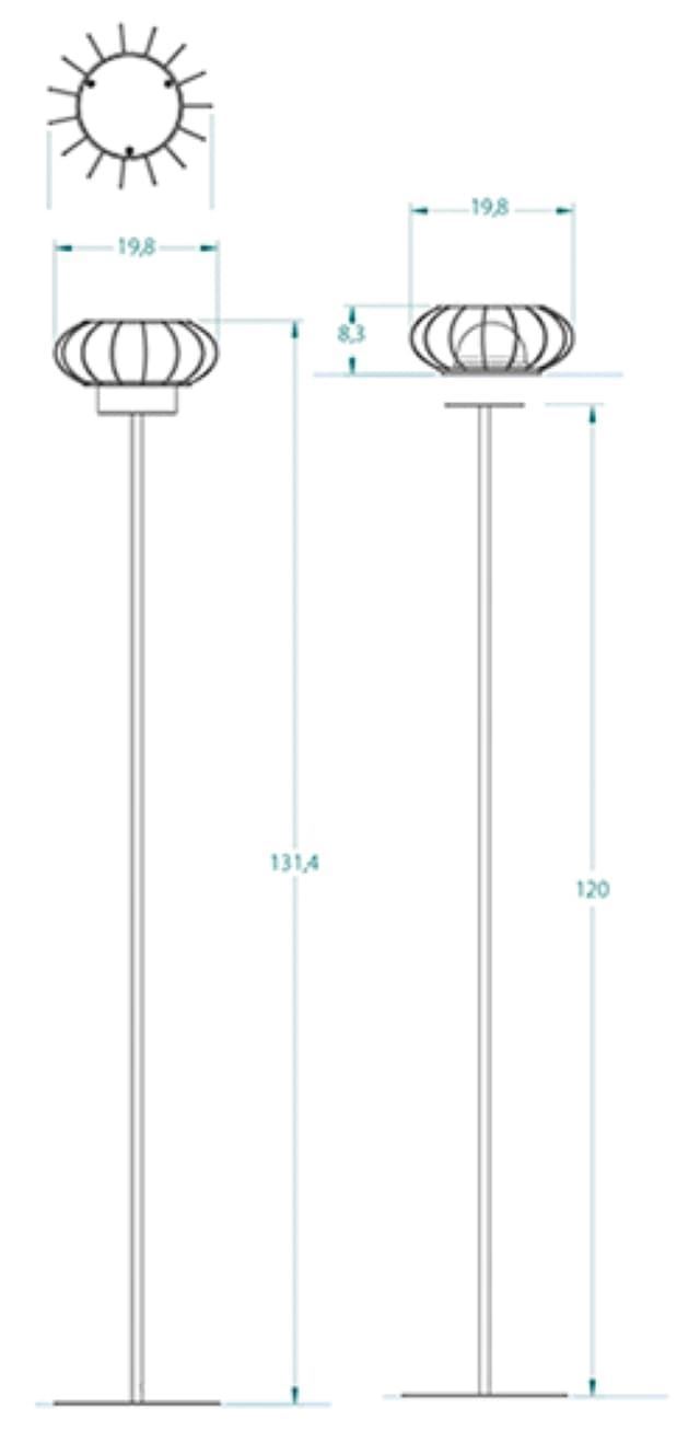Lámpara de pie moderna NIUET s/ pantalla - Imagen 4