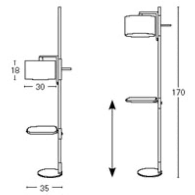 lámpara de pie moderna TRAY BL - Imagen 2