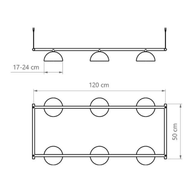 Lámpara de techo moderna ABSIS C lineal Rectangular - Imagen 3