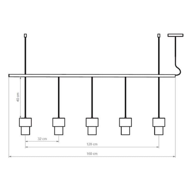 Lámpara de techo moderna KAN C lineal 5 - Imagen 2