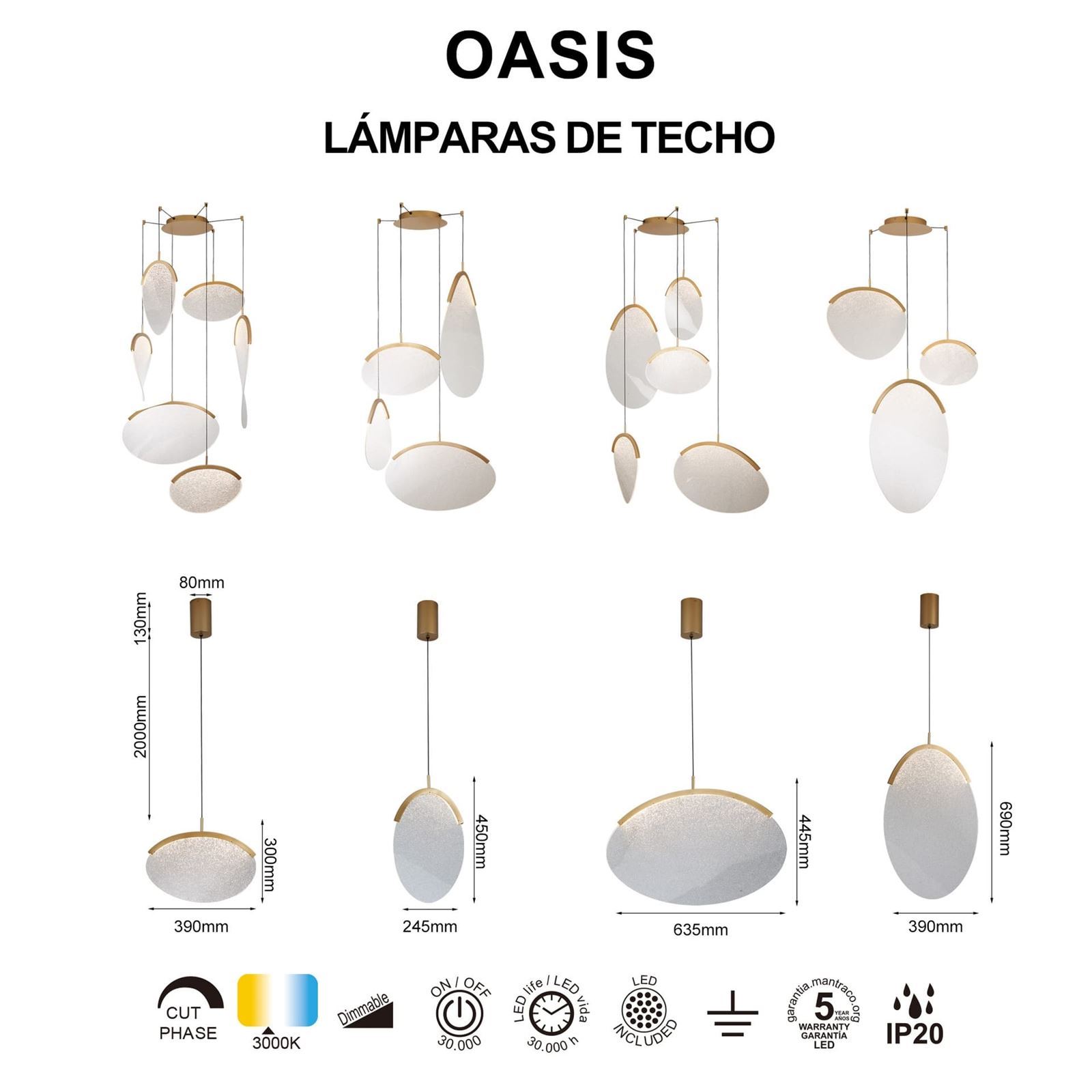 Lámpara de techo moderna OASIS 3 - Imagen 4