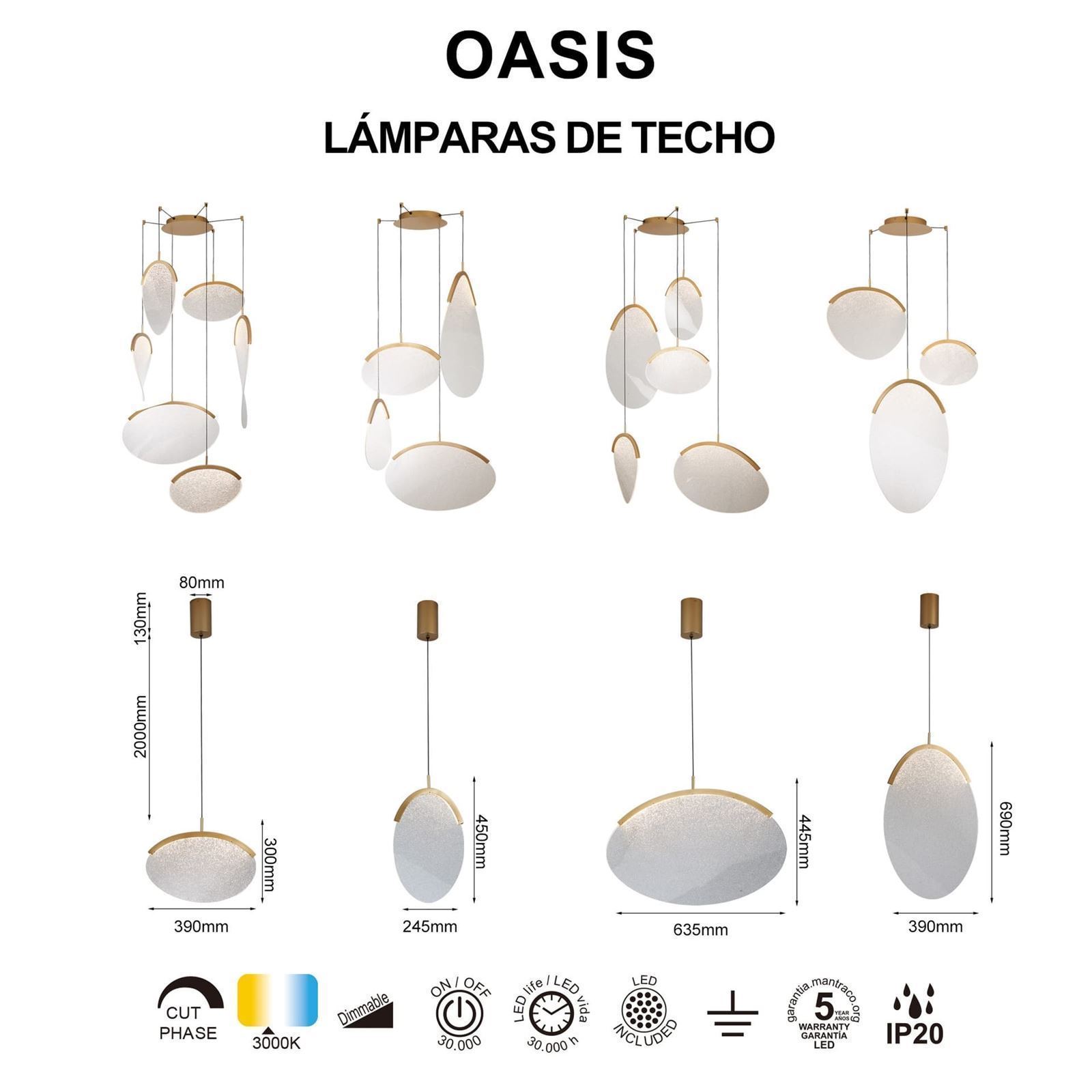Lámpara de techo moderna OASIS 4 - Imagen 4