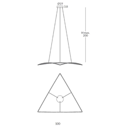 Lámpara de techo moderna RITA DELTA 100 - Imagen 1