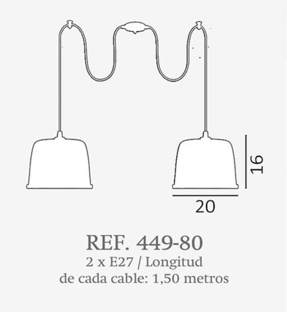 Lámpara de techo moderna SILOS 80 2 luces - Imagen 2