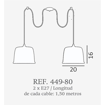 Lámpara de techo moderna SILOS 80 2 luces - Imagen 2