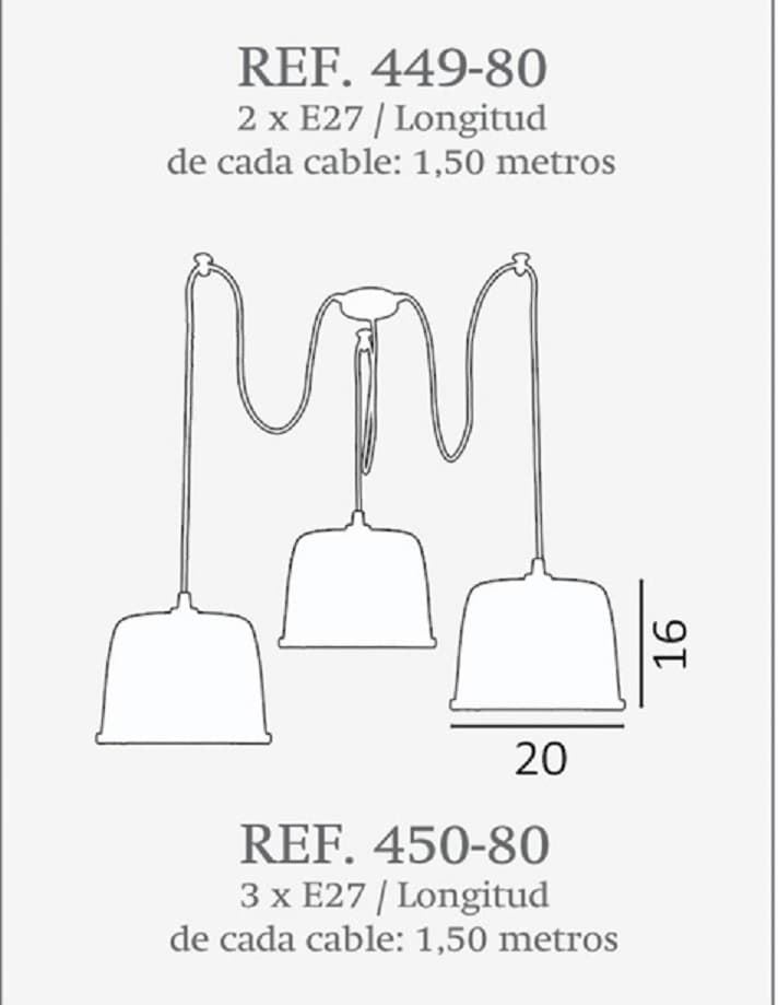 Lámpara de techo moderna SILOS 80 3 luces - Imagen 2