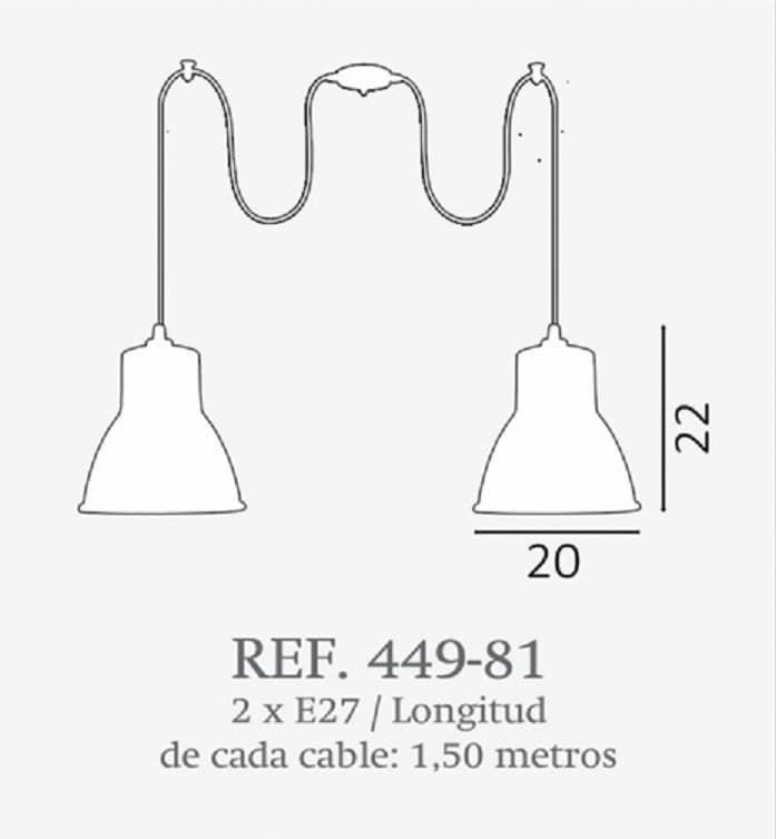 Lámpara de techo moderna SILOS 81 2 luces - Imagen 2