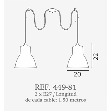 Lámpara de techo moderna SILOS 81 2 luces - Imagen 2