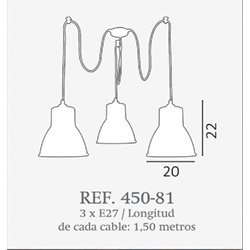 Lámpara de techo moderna SILOS 81 3 luces - Imagen 1
