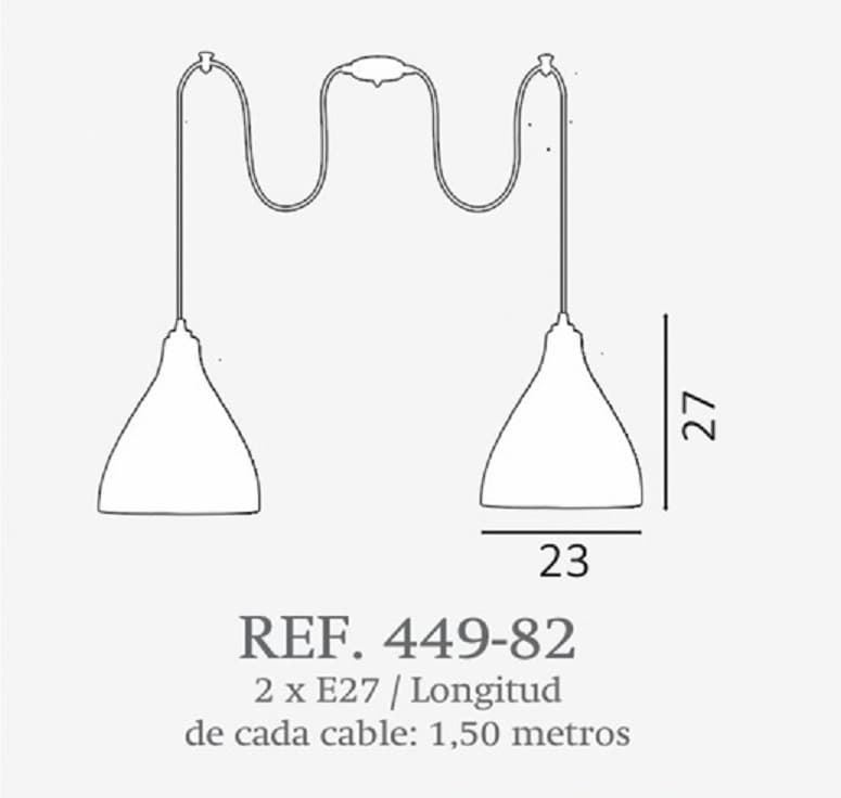 Lámpara de techo moderna SILOS 82 2 luces - Imagen 2
