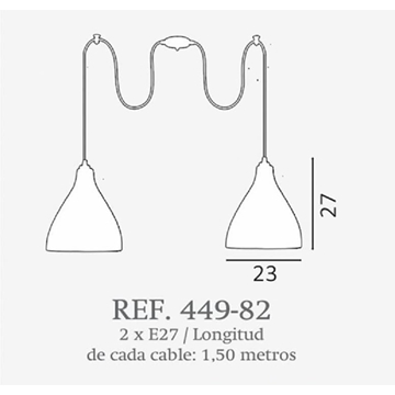 Lámpara de techo moderna SILOS 82 2 luces - Imagen 2