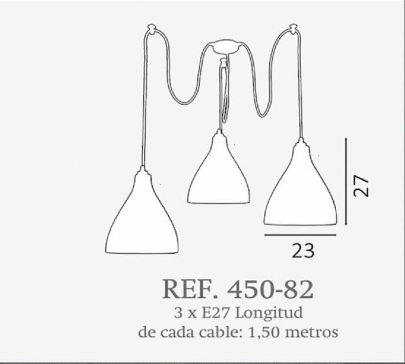 Lámpara de techo moderna SILOS 82 3 luces - Imagen 1