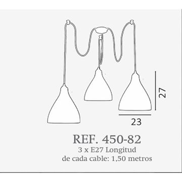 Lámpara de techo moderna SILOS 82 3 luces - Imagen 1
