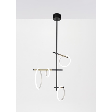 Lámpara de techo moderna ULAOP SL Blanco/Oro - Imagen 1