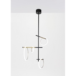 Lámpara de techo moderna ULAOP SL Negro/Oro - Imagen 1