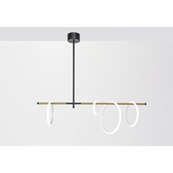 Lámpara de techo moderna ULAOP SM02 Blanco/Oro - Imagen 1