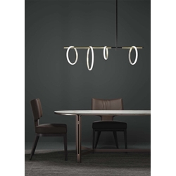 Lámpara de techo moderna ULAOP SM02 Negro/Oro - Imagen 1