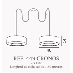 Lámpara de techo moderno CRONOS 2 luces Personalizable - Imagen 2
