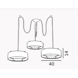 Lámpara de techo moderno CRONOS 3 luces Personalizable - Imagen 1