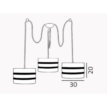 Lámpara de techo moderno DIBU 3 luces Personalizable - Imagen 1
