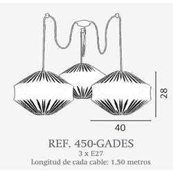 Lámpara de techo moderno GADES 3 luces Personalizable - Imagen 1