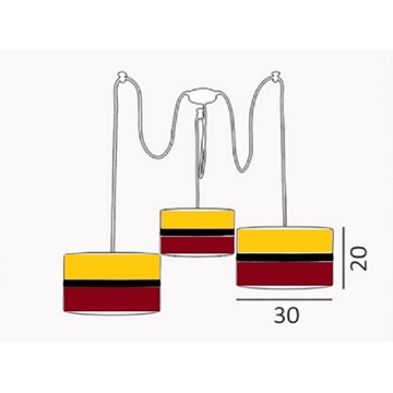 Lámpara de techo moderno ZINC 3 luces Personalizable - Imagen 1