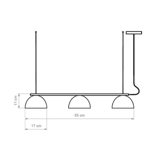 Lámpara de techo rústico-moderno ABSIS C lineal 3 Small - Imagen 4